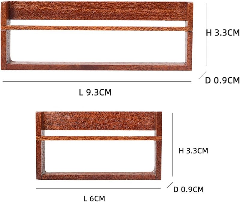 Style B Short Long Miniature Bookshelf Dollhouse Decor 1 8 1 6 Scale Accessory - Image 5